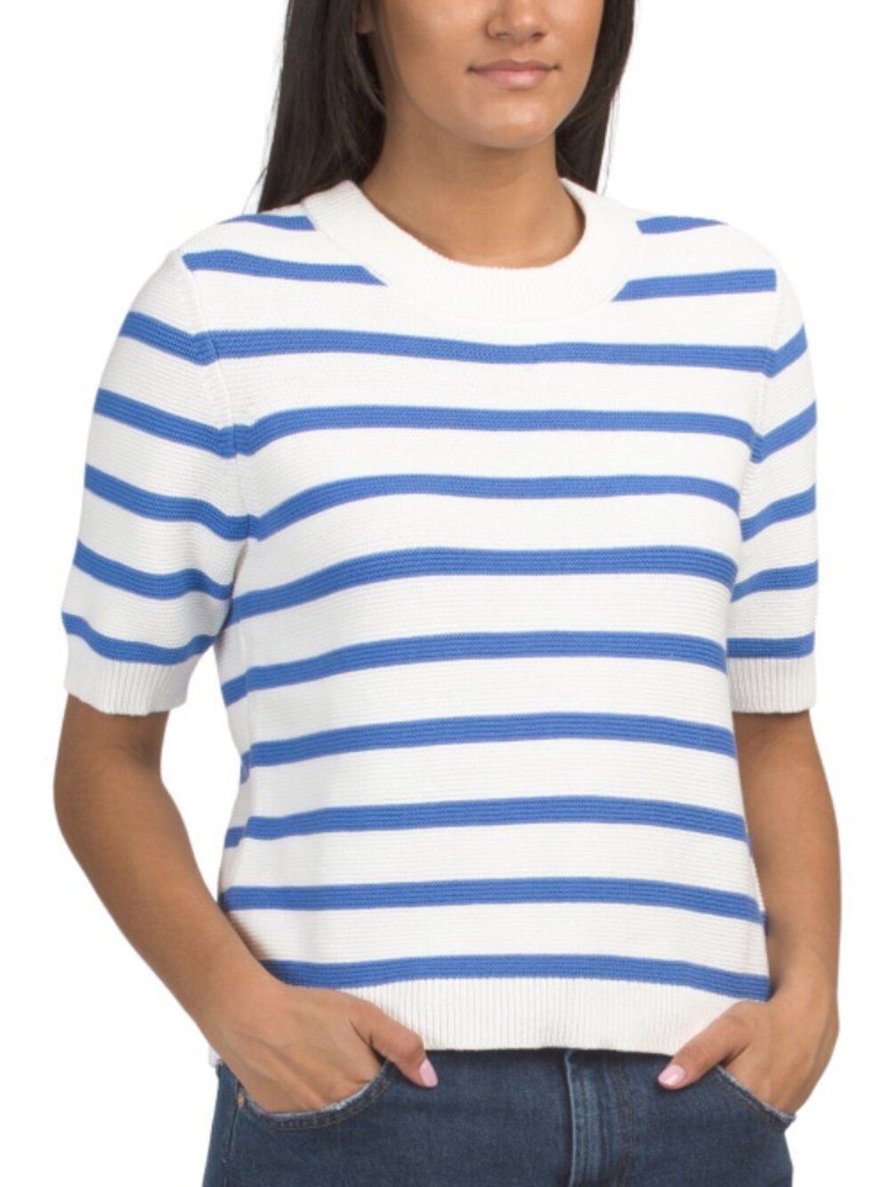 Nautical Crew Neck Striped Sweater